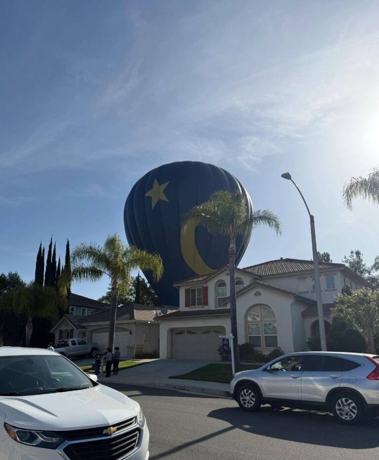 A Hot-Air Balloon Landed in a California Backyard. The Owner Says It’s a ‘Very Rare’ Event
