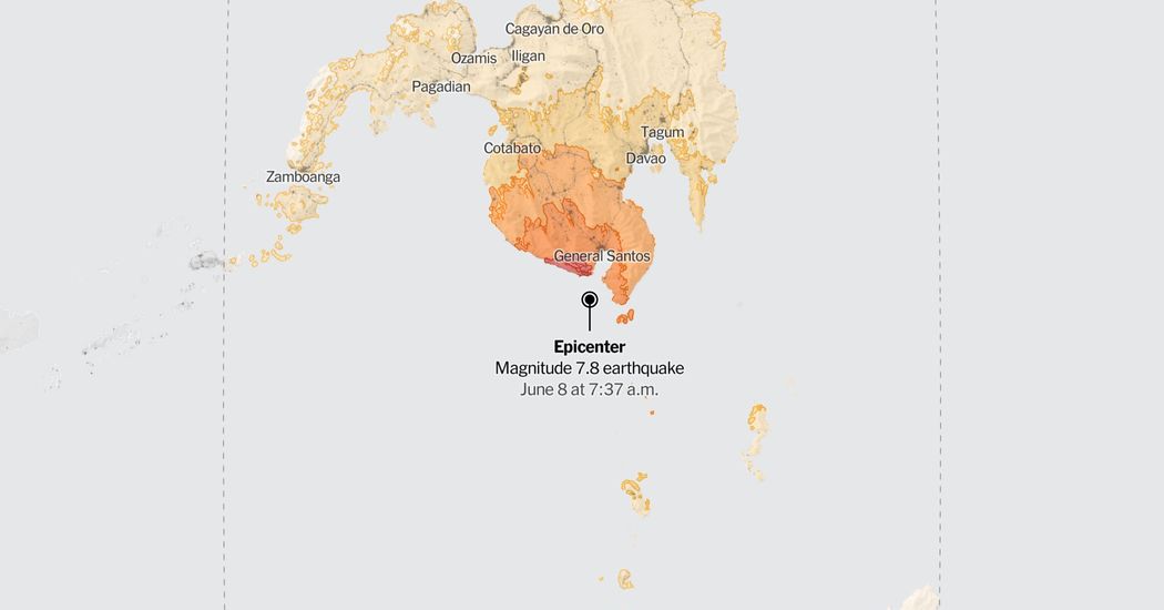 Maps: 7.8-Magnitude Earthquake Near the Philippines Raises Tsunami Alerts